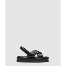 프라다 팅 나파 레더 플랫폼 샌들 1XZ749