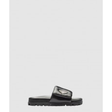 프라다 소프트 패디드 나파 가죽 슬라이더 샌들 1XX648