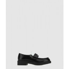 프라다 삼각로고 바이컬러 레더 로퍼 2DE127