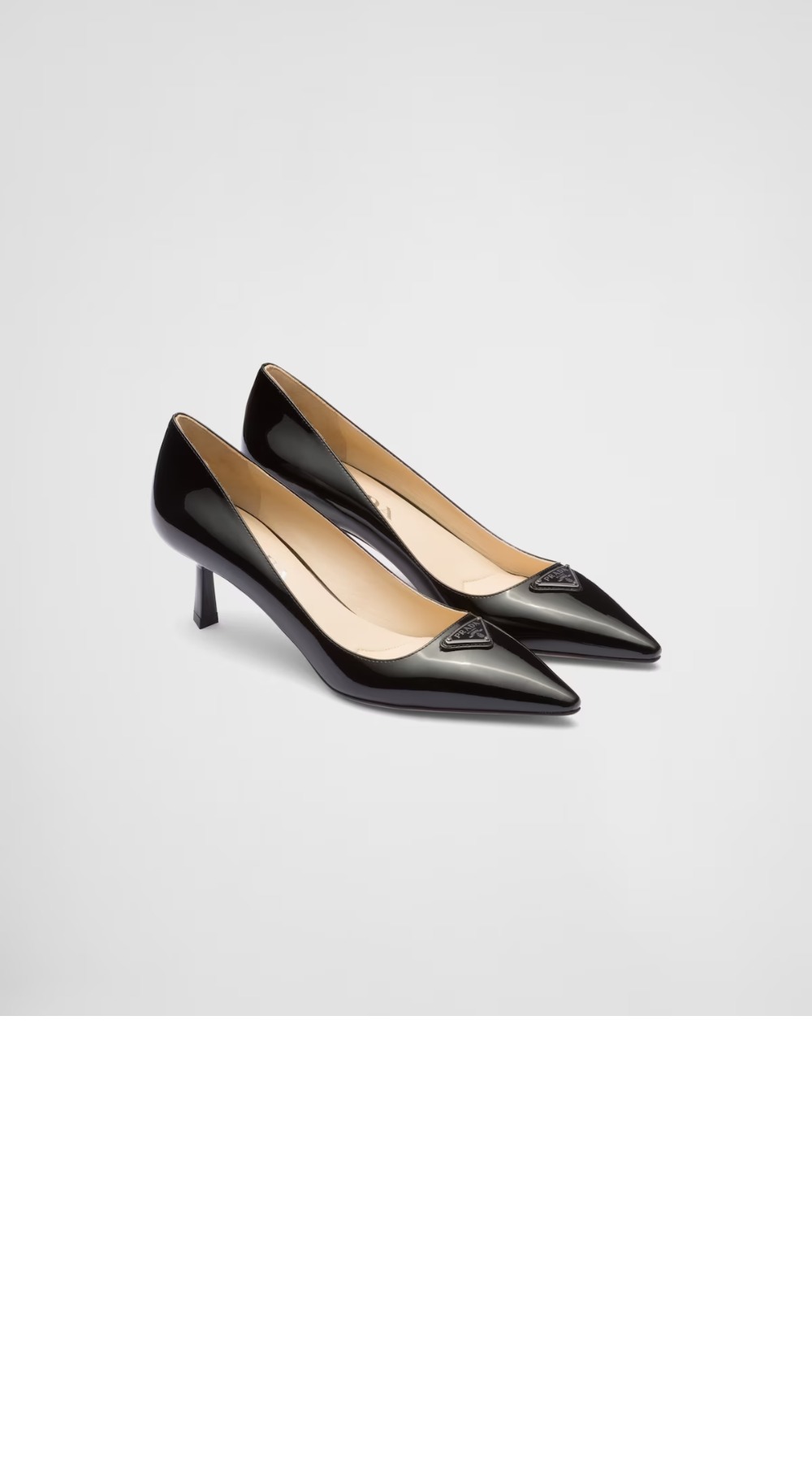 프라다 페이턴트 레더 펌프스 1I154N