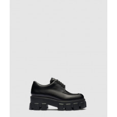 프라다 모노리스 브러쉬드 레더 레이스업 슈즈 1E255N