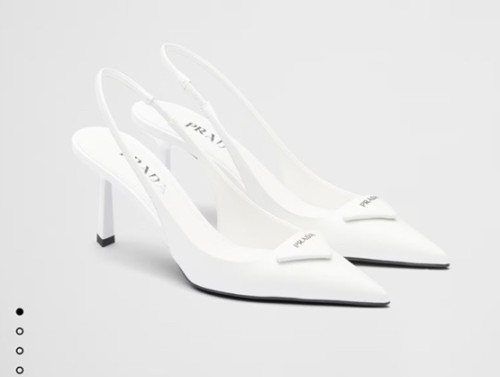 프라다 유광 슬링백 구두