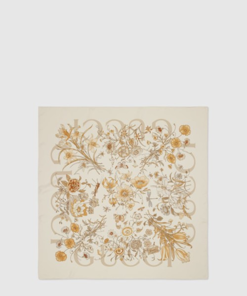 구찌 프린트 실크 까레 810042