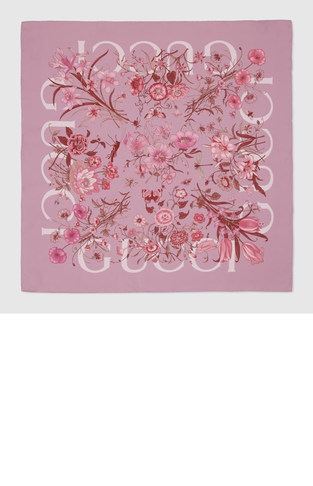 구찌 프린트 실크 까레 810042