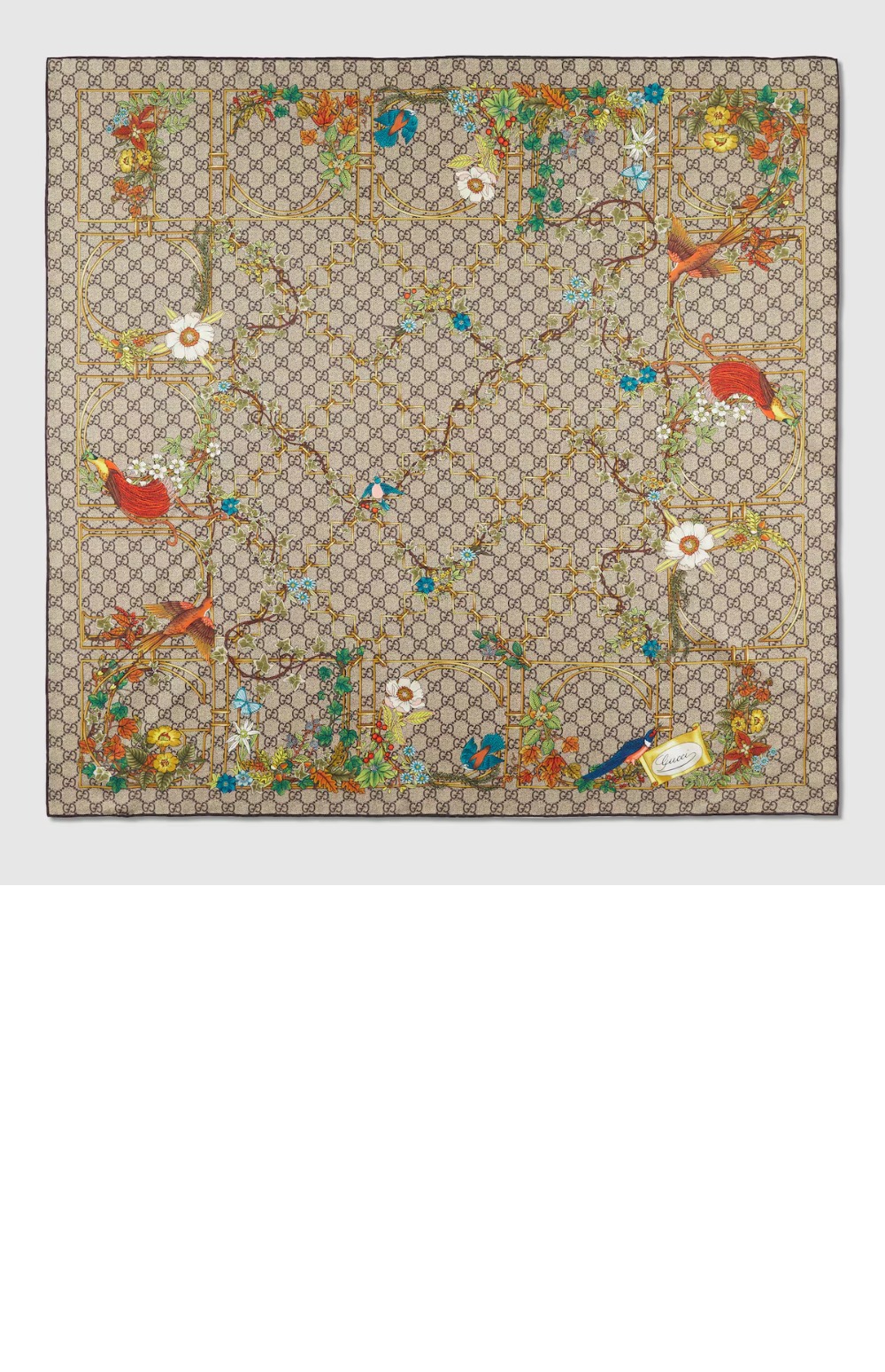 구찌 프린트 실크 트윌 까레 777066