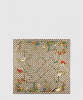 구찌 프린트 실크 트윌 까레 777066