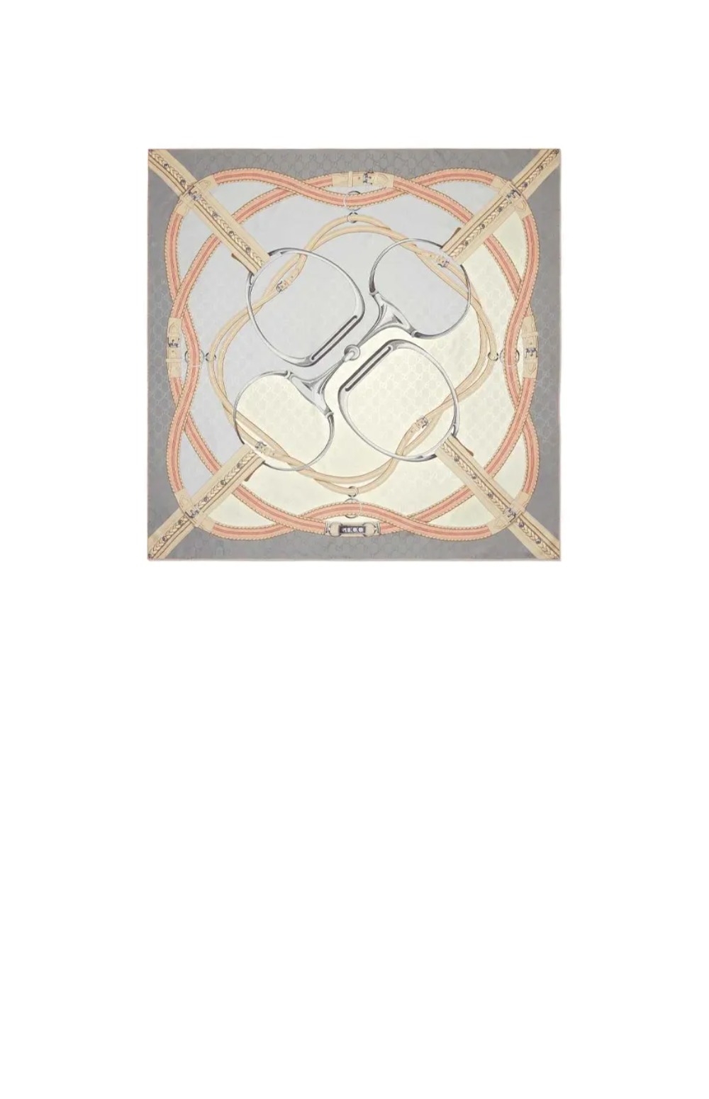 구찌 프린트 실크 까레 767130