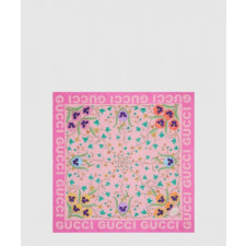 구찌 플로럴 프린트 실크 스카프 743876