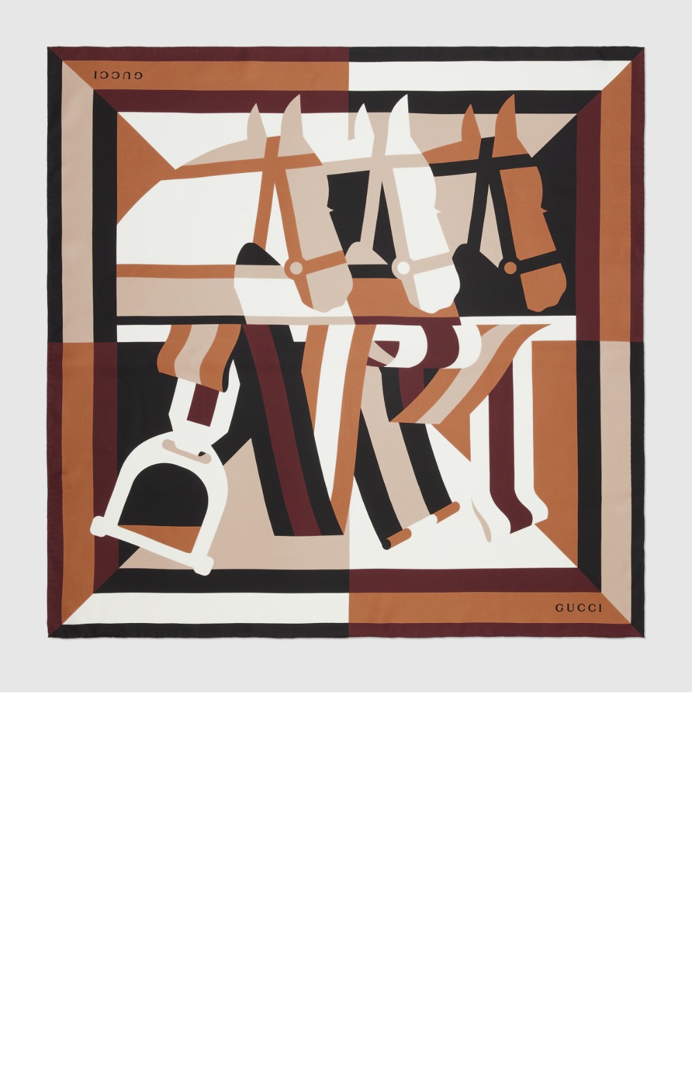 구찌 프린트 실크 까레 811167