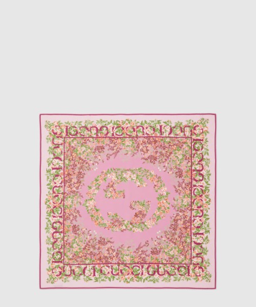 구찌 프린트 실크 까레 783157