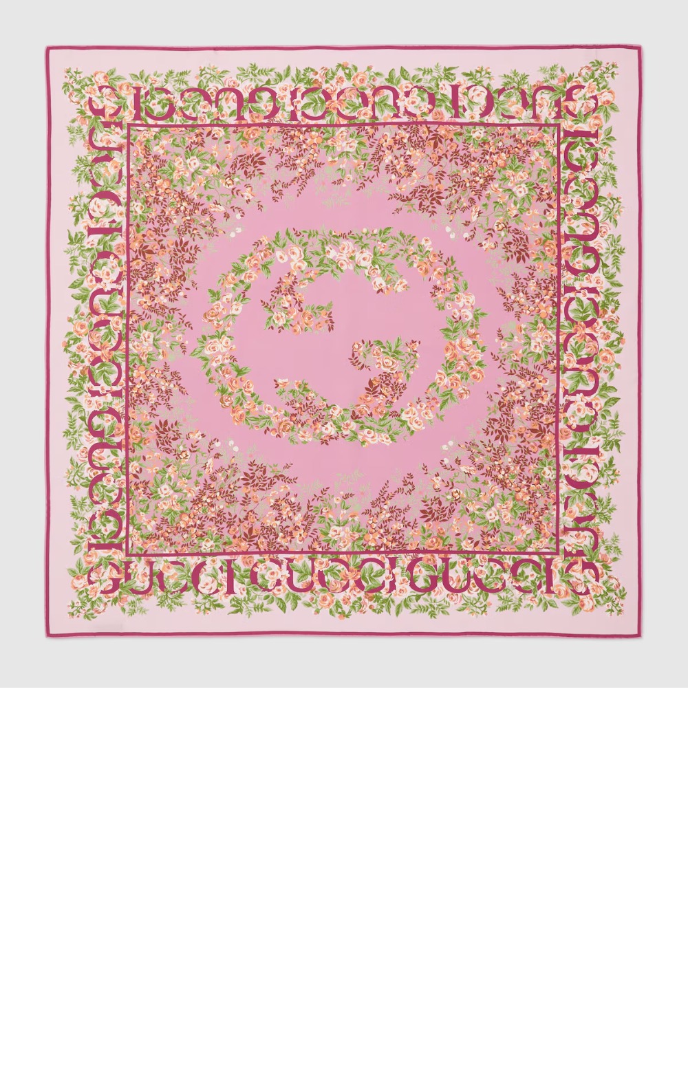 구찌 프린트 실크 까레 783157