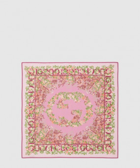 구찌 프린트 실크 까레 783157