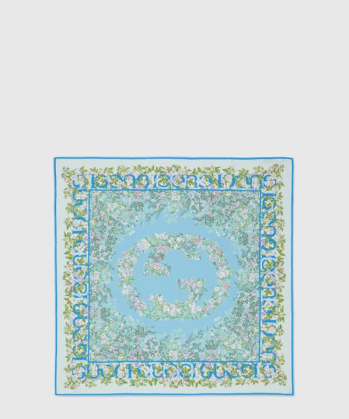 구찌 프린트 실크 까레 783157