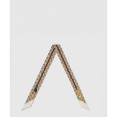 구찌 프린트 실크 트윌 넥 보우 784959