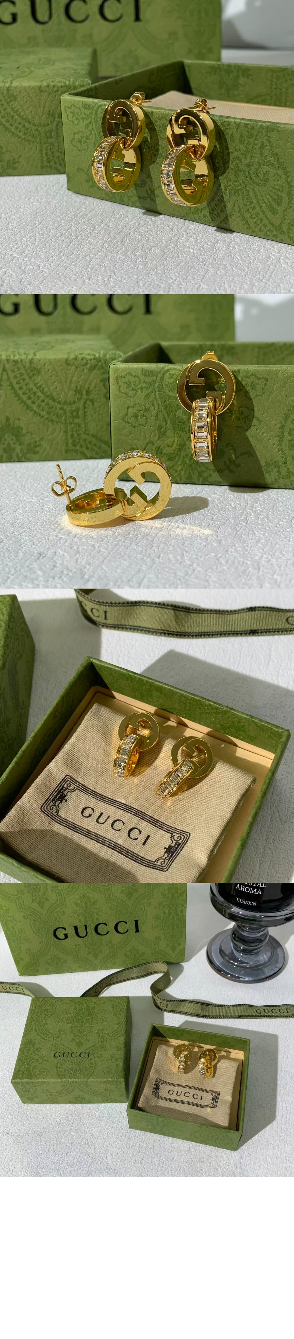 구찌 블론디 시리즈 크리스털 이어링 837271