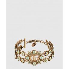 구찌 더블 G 플라워 크리스털 팔찌 753867