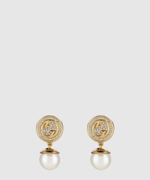 구찌 블론디 시리즈 크리스털 진주 귀걸이 815151