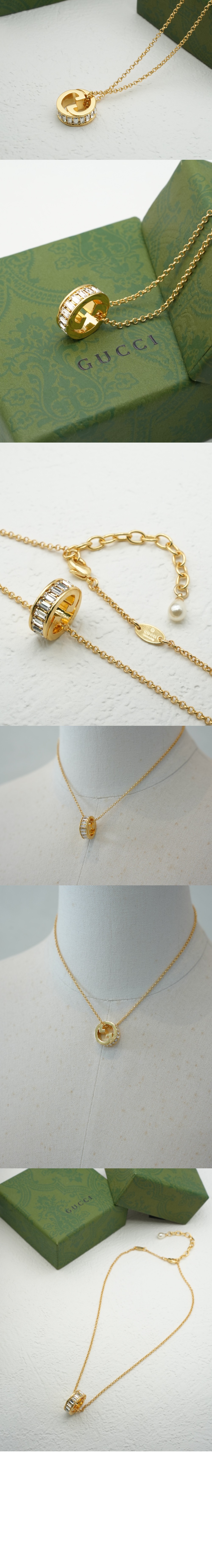 구찌 블론디 크리스털 펜던트 목걸이 837291