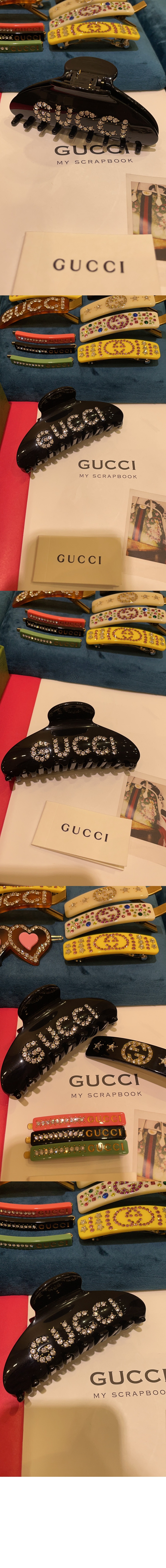 구찌 크리스털 'GUCCI' 헤어 클립 741950