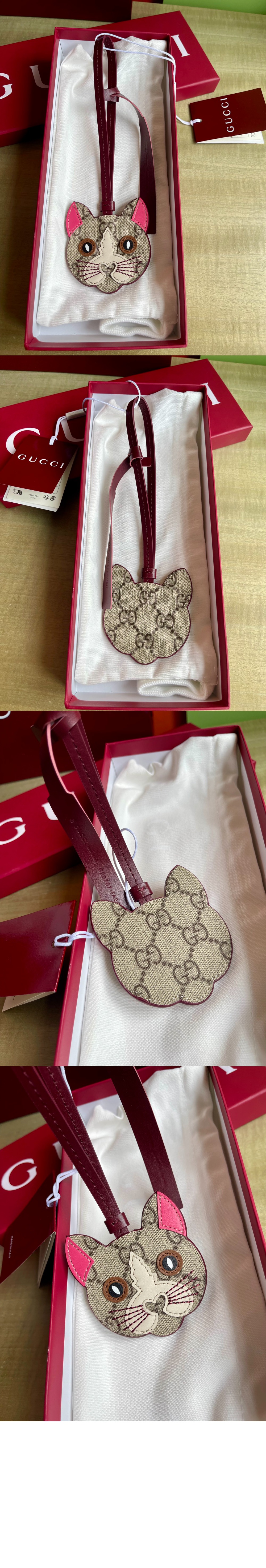 구찌 고양이 캐릭터 클러치 걸이 820787