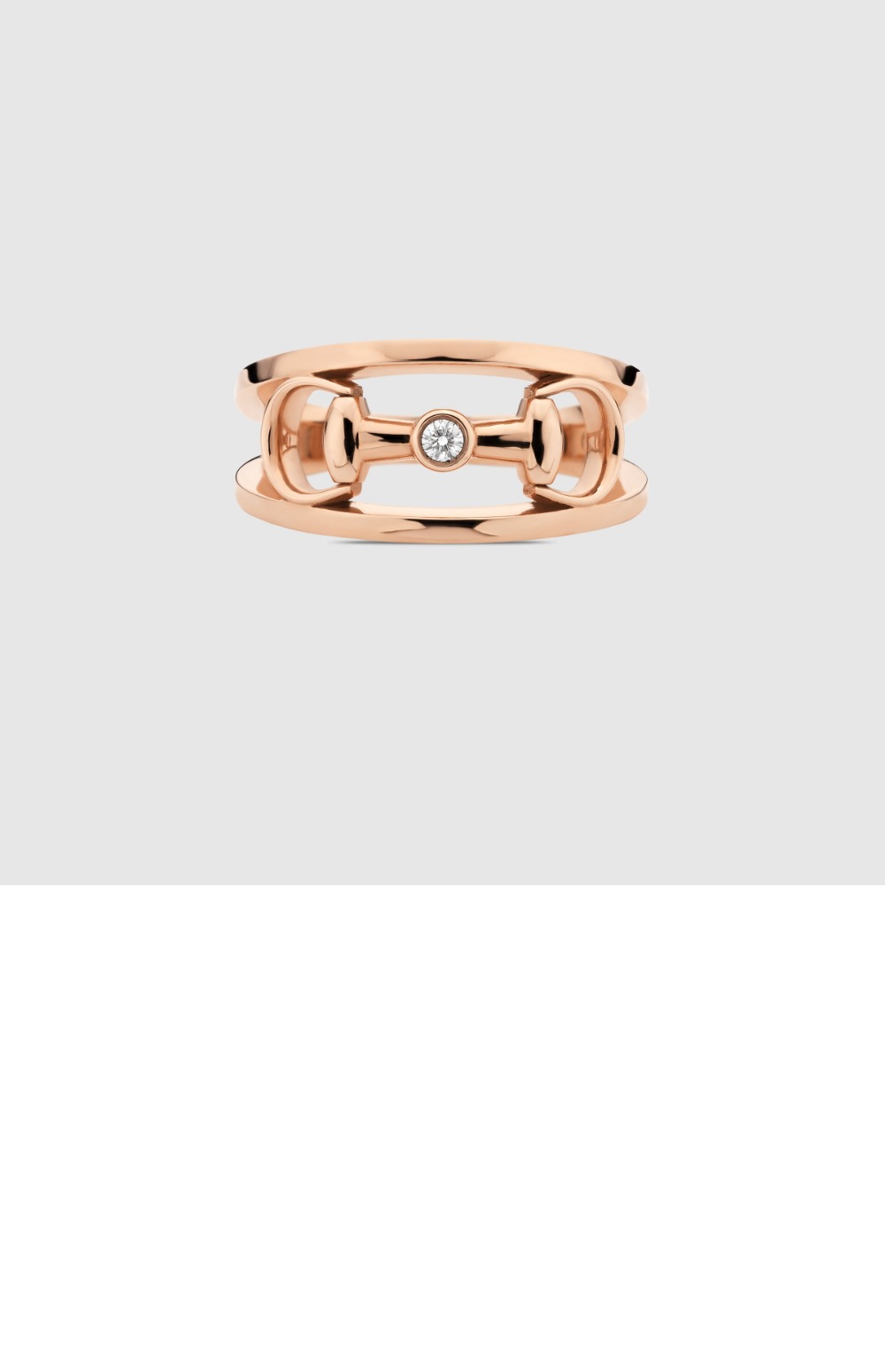 구찌 18k 호스빗 와이드 다이아몬드 반지 796191