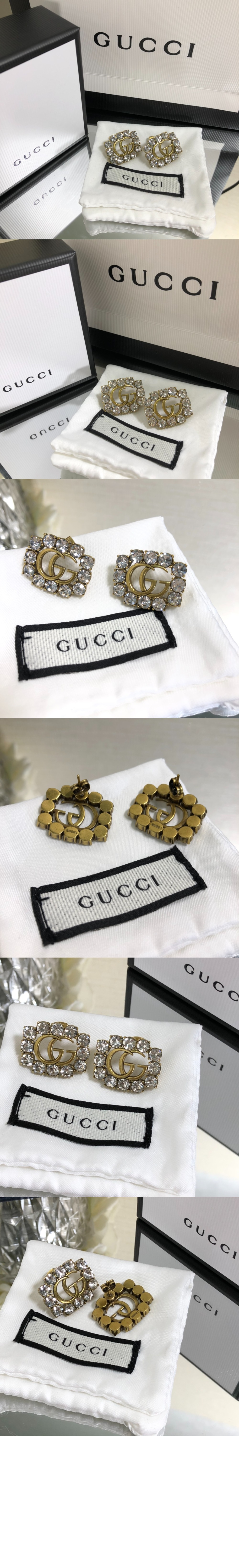 구찌 크리스털 더블 G 귀걸이 605779