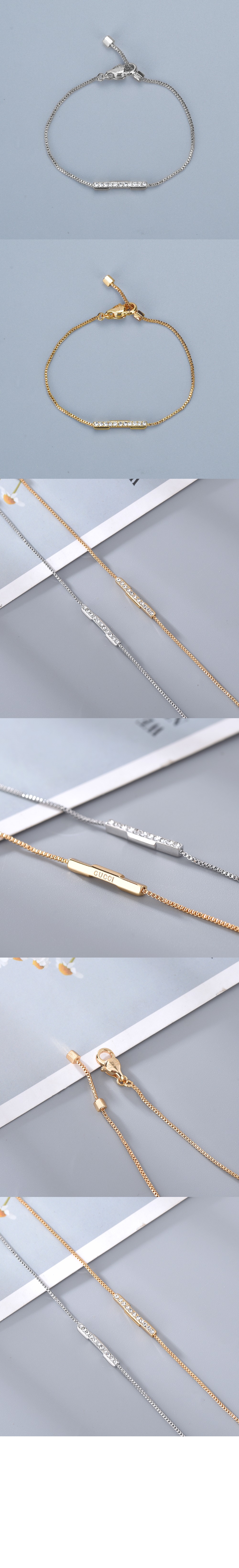 구찌 링크 투 러브 다이아몬드 팔찌 662121