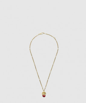 구찌 그린 크리스털 펜던트 목걸이 677366