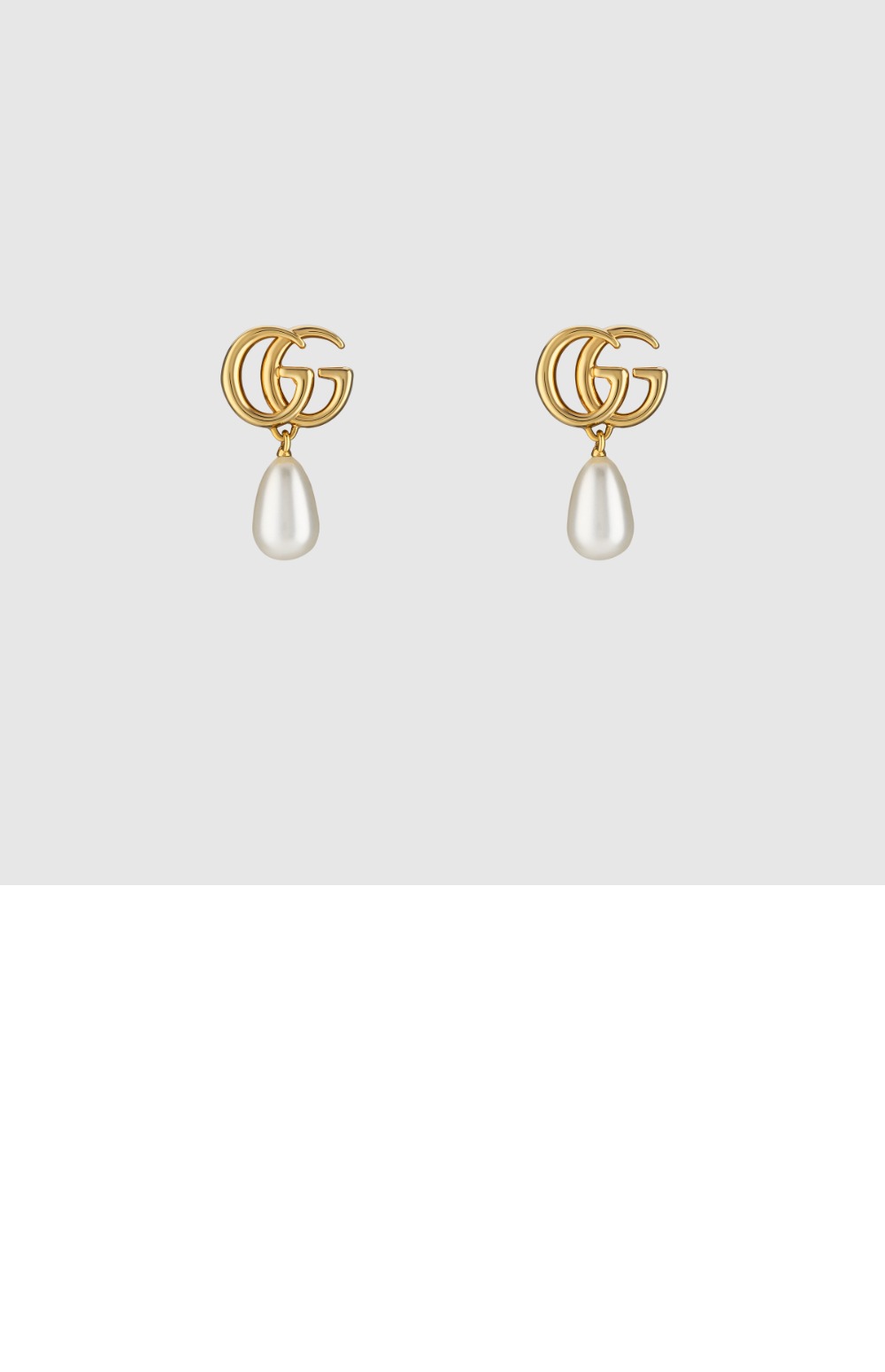 구찌 GG 마몽 펄 드롭 귀걸이 815307