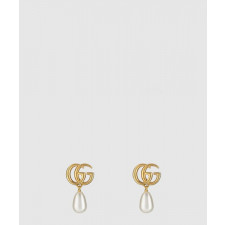 구찌 GG 마몽 펄 드롭 귀걸이 815307
