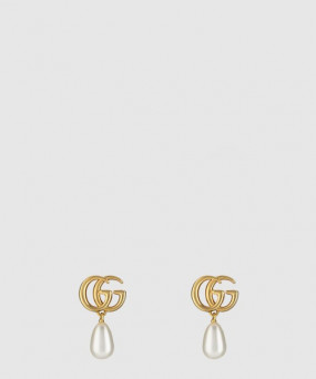 구찌 GG 마몽 펄 드롭 귀걸이 815307