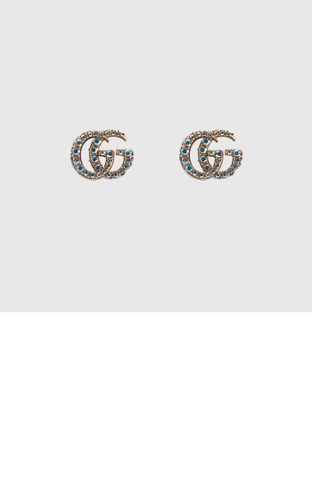 구찌 크리스털 더블 G 귀걸이 753886