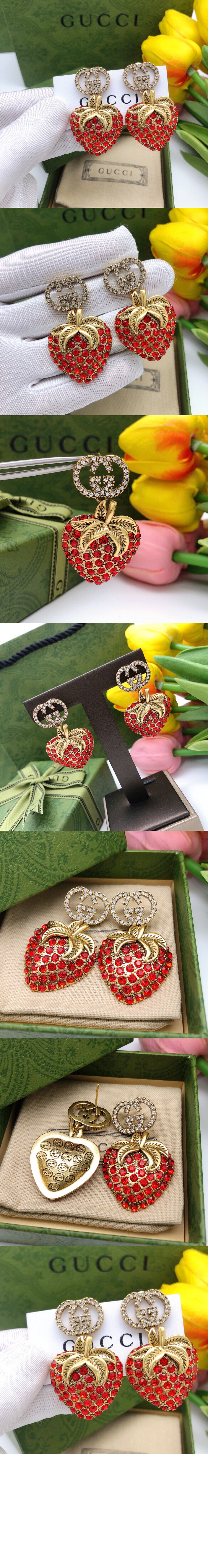 구찌 스트로베리 귀걸이 583576