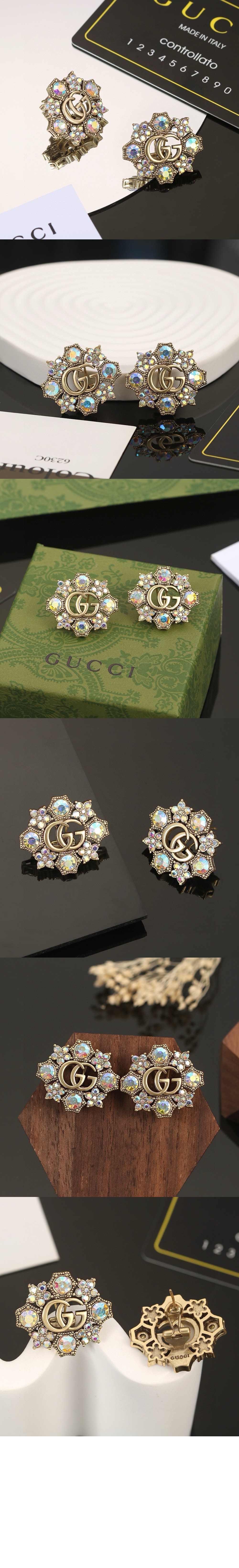 구찌 더블 지젤 꽃 귀걸이 753787