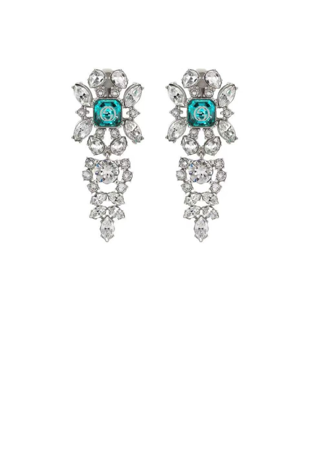 구찌 인터로킹 G 크리스털 귀걸이 676528