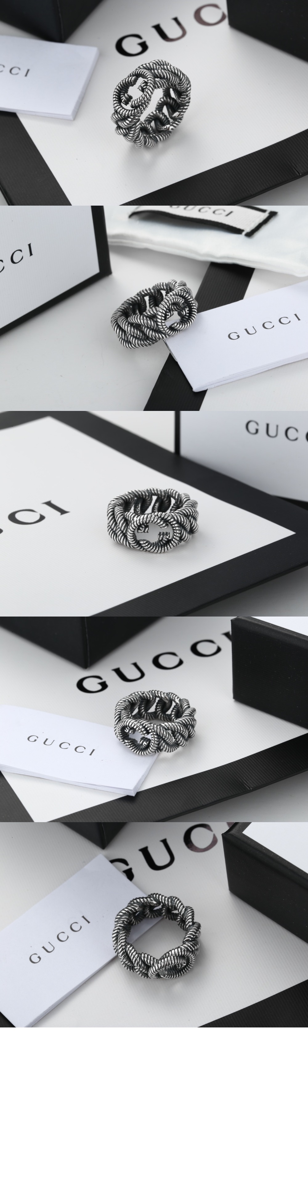 구찌 스털 싱글 반지 527394