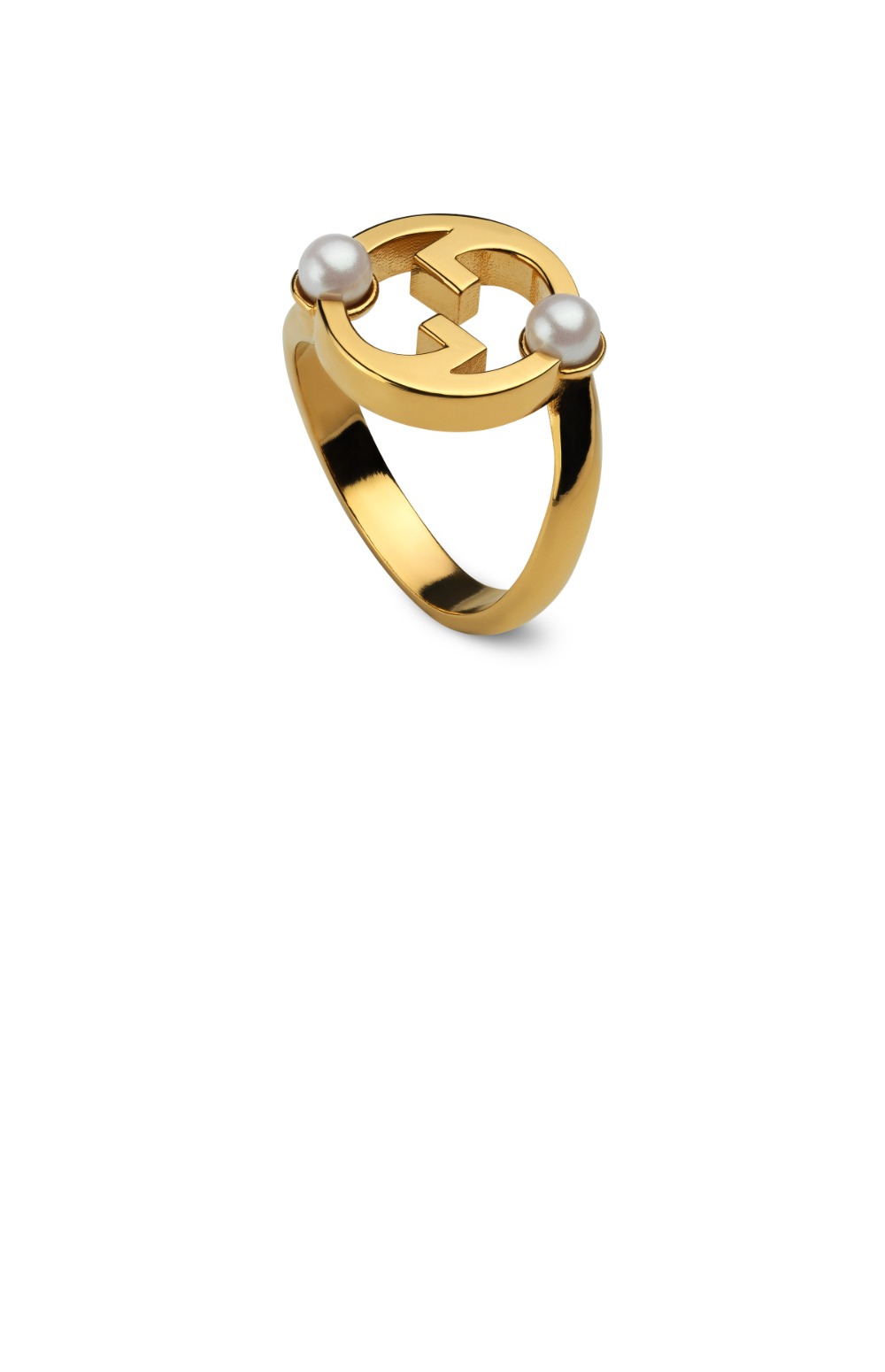 구찌 진주가 달린 블론디 컷아웃 반지 797405