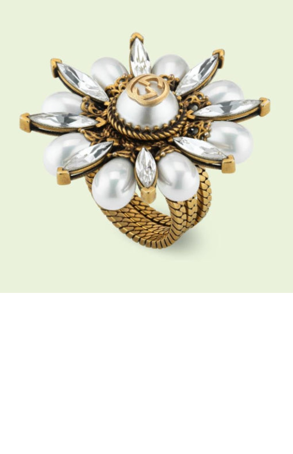 구찌 인터로킹 G 플라워 링 반지 702719