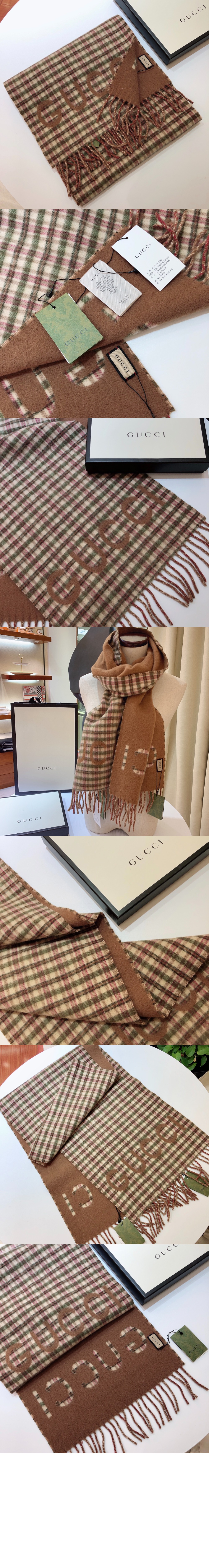 구찌 GG 울 자카드 스카프 644311