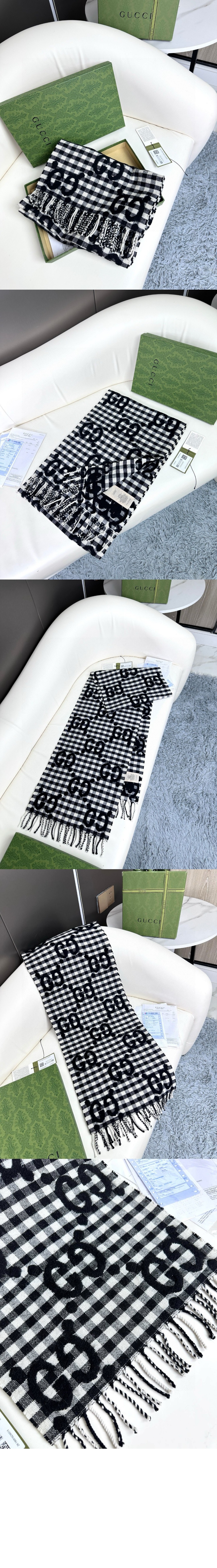 구찌 GG 울 자카드 스카프 658501