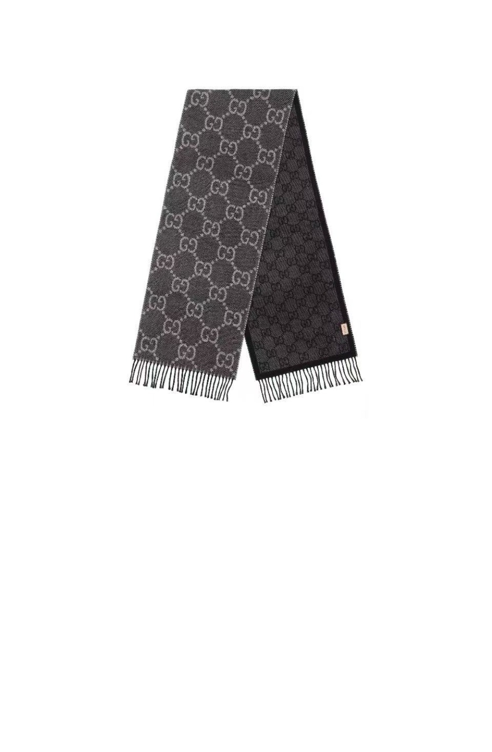 구찌 태슬 디테일의 GG 자카드 니트 스카프 676610