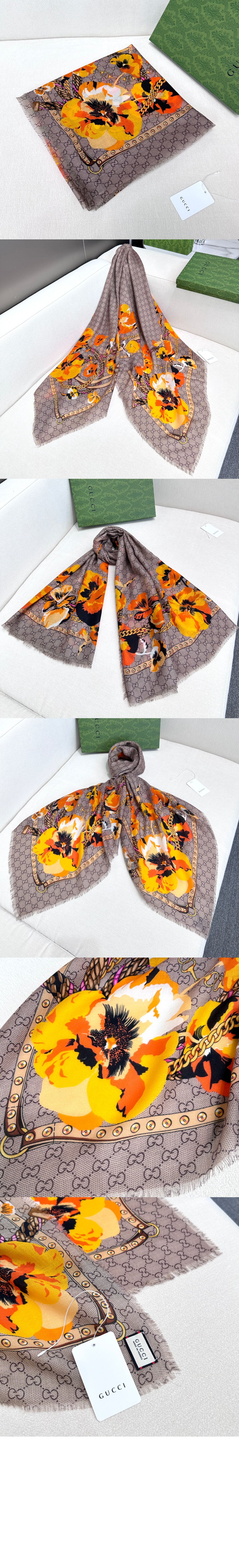 구찌 플라워 스카프 508797