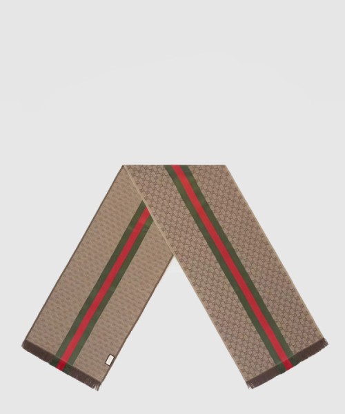 구찌 GG 자카드 패턴 니트 스카프 147351