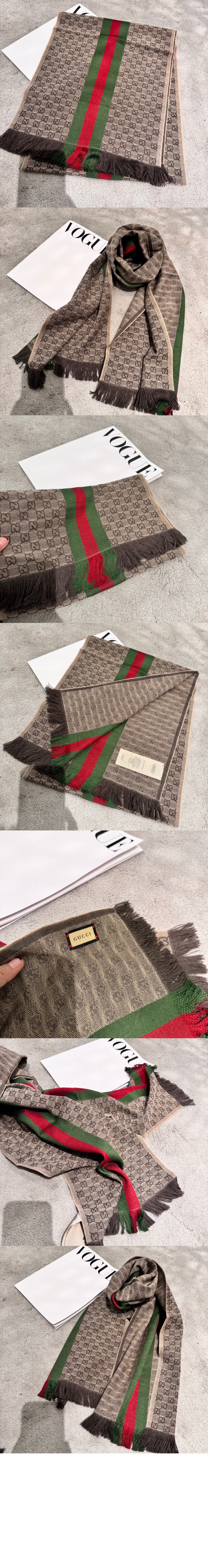 구찌 GG 자카드 패턴 니트 스카프 147351