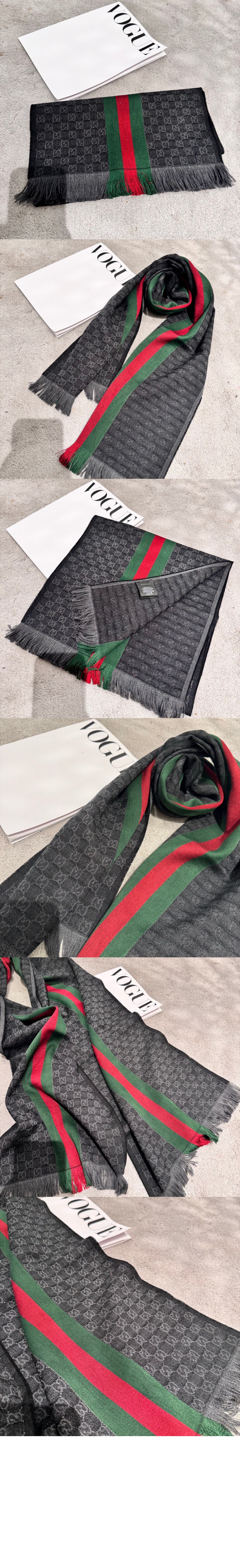 구찌 GG 자카드 패턴 니트 스카프 147351