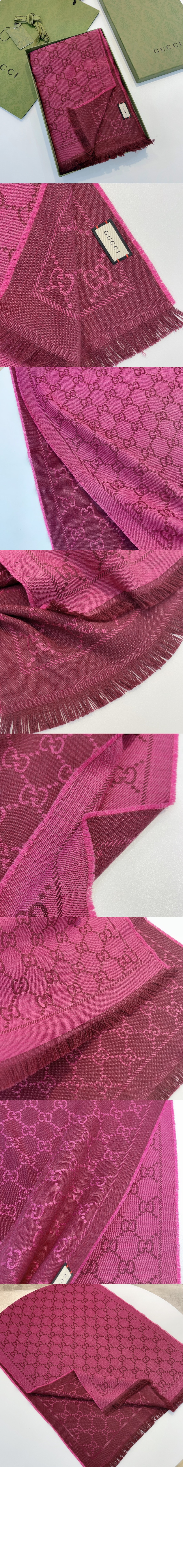 구찌 GG 자카드 패턴 니트 스카프 133483