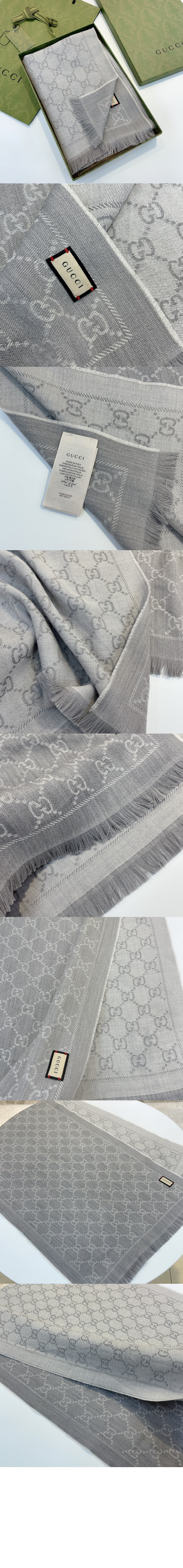 구찌 GG 자카드 패턴 니트 스카프 133483