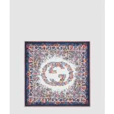 구찌 플로라 프린트 실크 스카 783157