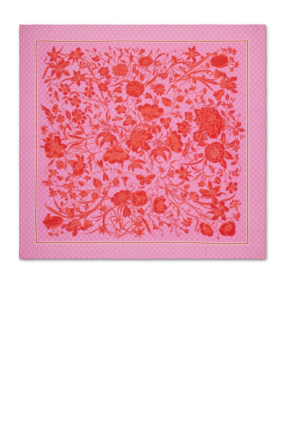 구찌 플로라 프린트 실크 스카 788333