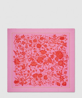 구찌 플로라 프린트 실크 스카 788333